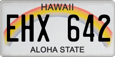 HI license plate EHX642