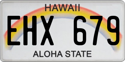HI license plate EHX679