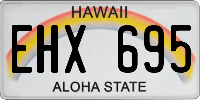 HI license plate EHX695