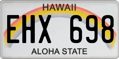 HI license plate EHX698
