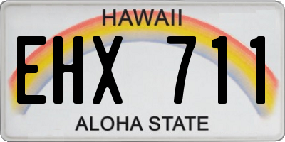 HI license plate EHX711