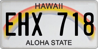 HI license plate EHX718
