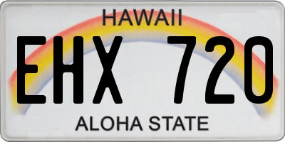 HI license plate EHX720