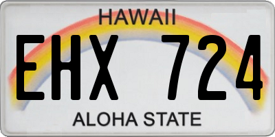 HI license plate EHX724