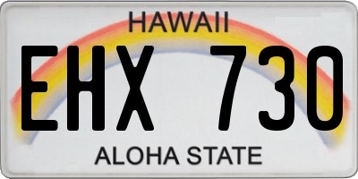 HI license plate EHX730