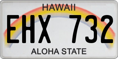 HI license plate EHX732