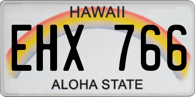 HI license plate EHX766