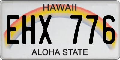 HI license plate EHX776