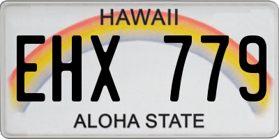 HI license plate EHX779