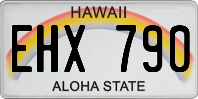 HI license plate EHX790