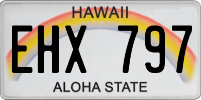 HI license plate EHX797