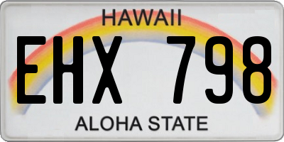 HI license plate EHX798