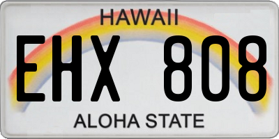 HI license plate EHX808