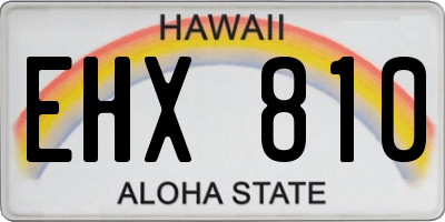 HI license plate EHX810