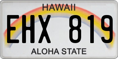 HI license plate EHX819