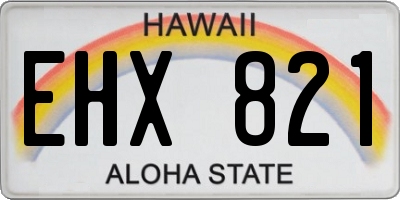 HI license plate EHX821