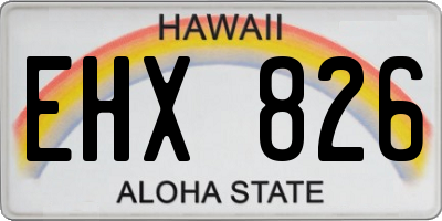 HI license plate EHX826