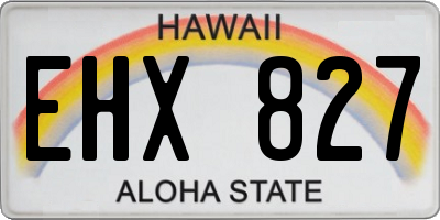 HI license plate EHX827