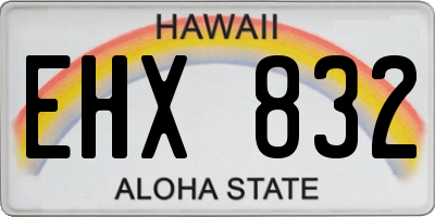 HI license plate EHX832