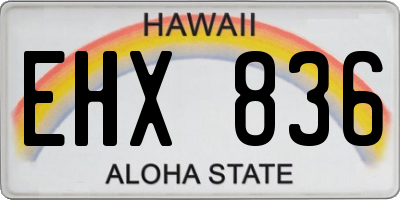 HI license plate EHX836