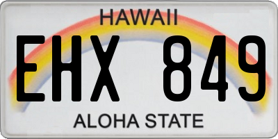 HI license plate EHX849