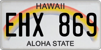 HI license plate EHX869
