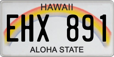 HI license plate EHX891