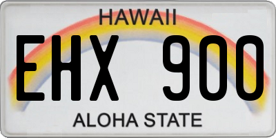 HI license plate EHX900