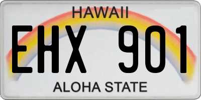 HI license plate EHX901
