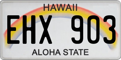HI license plate EHX903