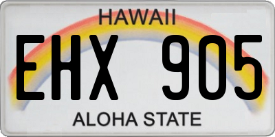 HI license plate EHX905