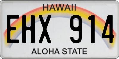 HI license plate EHX914