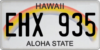 HI license plate EHX935