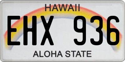 HI license plate EHX936