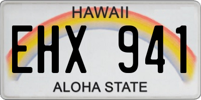HI license plate EHX941