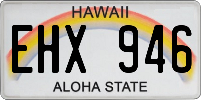 HI license plate EHX946