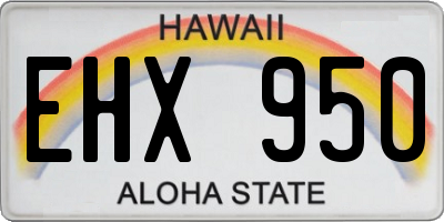 HI license plate EHX950
