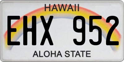 HI license plate EHX952