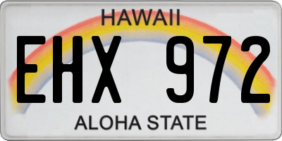 HI license plate EHX972
