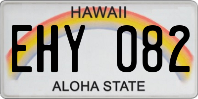 HI license plate EHY082