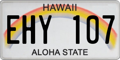 HI license plate EHY107