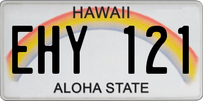 HI license plate EHY121
