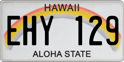HI license plate EHY129