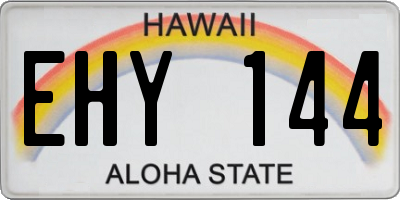 HI license plate EHY144
