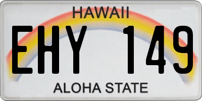 HI license plate EHY149