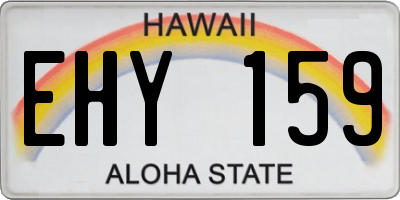 HI license plate EHY159