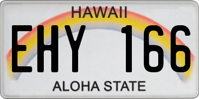 HI license plate EHY166