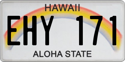 HI license plate EHY171