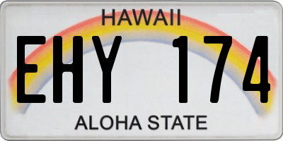 HI license plate EHY174