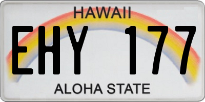 HI license plate EHY177